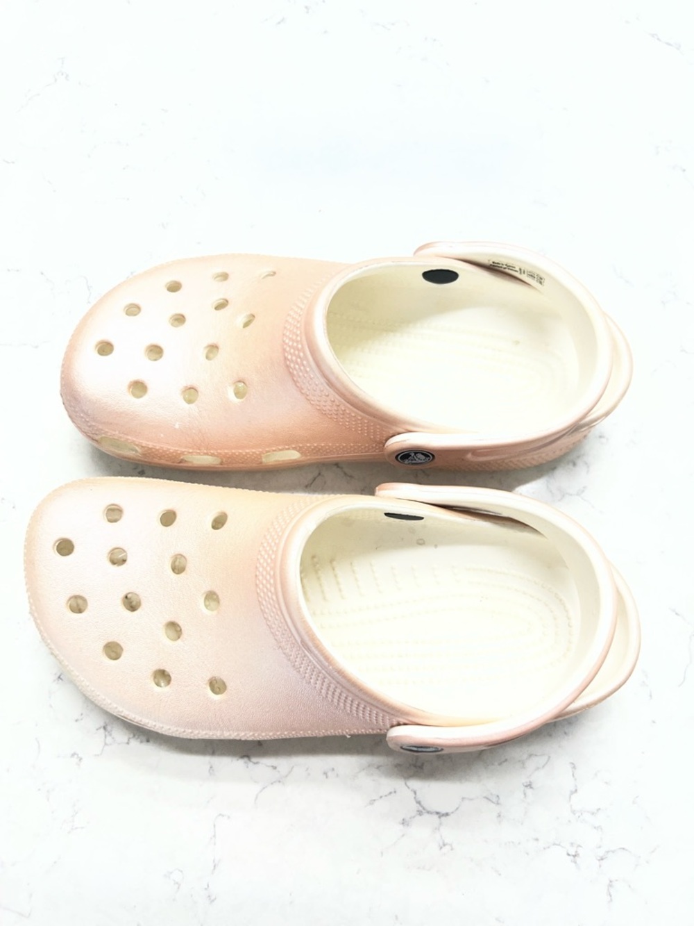 CROCS Classic Clog in Light Pink and White